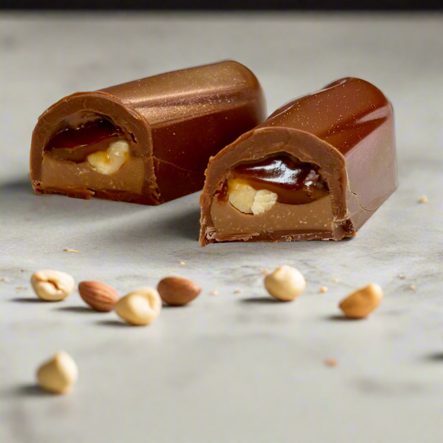 Peanut Caramel Snack Logs